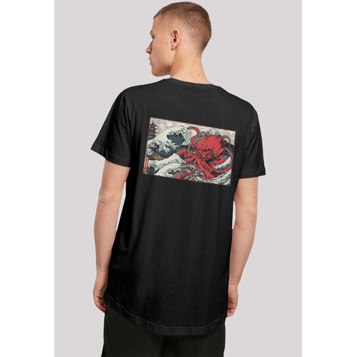 „T-Shirt F4NT4STIC „“Kanagawa Octopus““ Gr. 5XL, schwarz Herren Shirts T-Shirts Print“