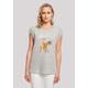 T-Shirt F4NT4STIC "Disney Bambi Schmetterling Tail" Gr. XXL, grau (heather grey) Damen Shirts Jersey