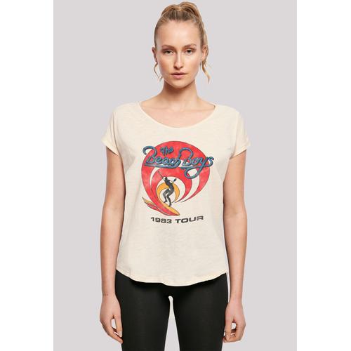 „T-Shirt F4NT4STIC „“The Beach Boys Band Surfer ’83 Vintage““ Gr. S, beige (whitesand) Damen Shirts Jersey Print“