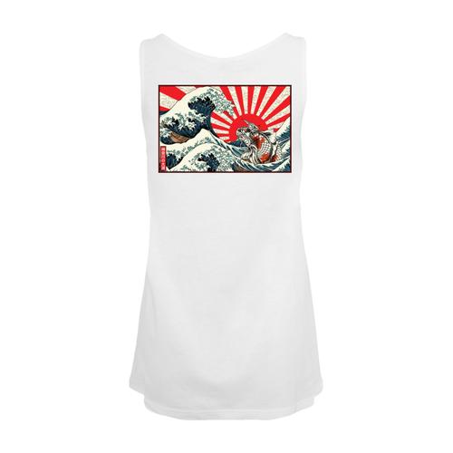 „T-Shirt F4NT4STIC „“Kanagawa Welle Japan““ Gr. XS, weiß Damen Shirts Jersey Print“