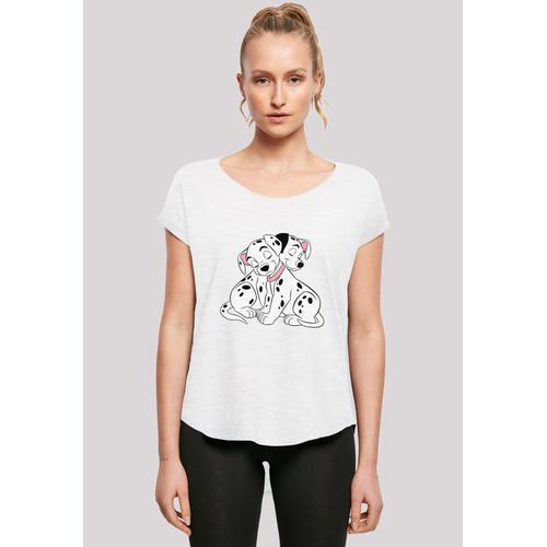 „T-Shirt F4NT4STIC „“101 Dalmatiner Puppy Love““ Gr. XS, weiß Damen Shirts Jersey Print“