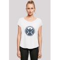 T-Shirt F4NT4STIC "Marvel Avengers Agent Of SHIELD" Gr. 4XL, weiß Damen Shirts Jersey