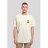 T-Shirt F4NT4STIC "Rubber Duck Captain OVERSIZE TEE", Herren, Gr. XL, beige (sand), Obermaterial: 100% Baumwolle, casual, oversize, Rundhals, Kurzarm ohne Bündchen, Shirts, Print