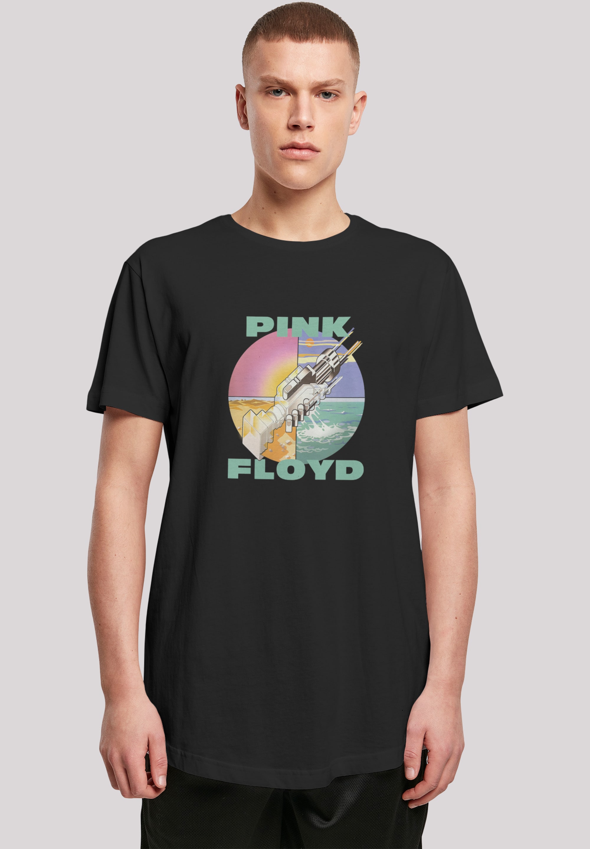 T-Shirt F4NT4STIC "Pink Floyd Wish You Were Here Rockband", Damen, Gr. 5XL, schwarz, Obermaterial: 100% Baumwolle, regular fit, Rundhals, ohne Bündchen, Shirts T-Shirt, Print