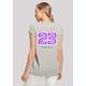 T-Shirt F4NT4STIC "SIlvester Party Happy People Only" Gr. 5XL, grau (heather grey) Damen Shirts Jersey