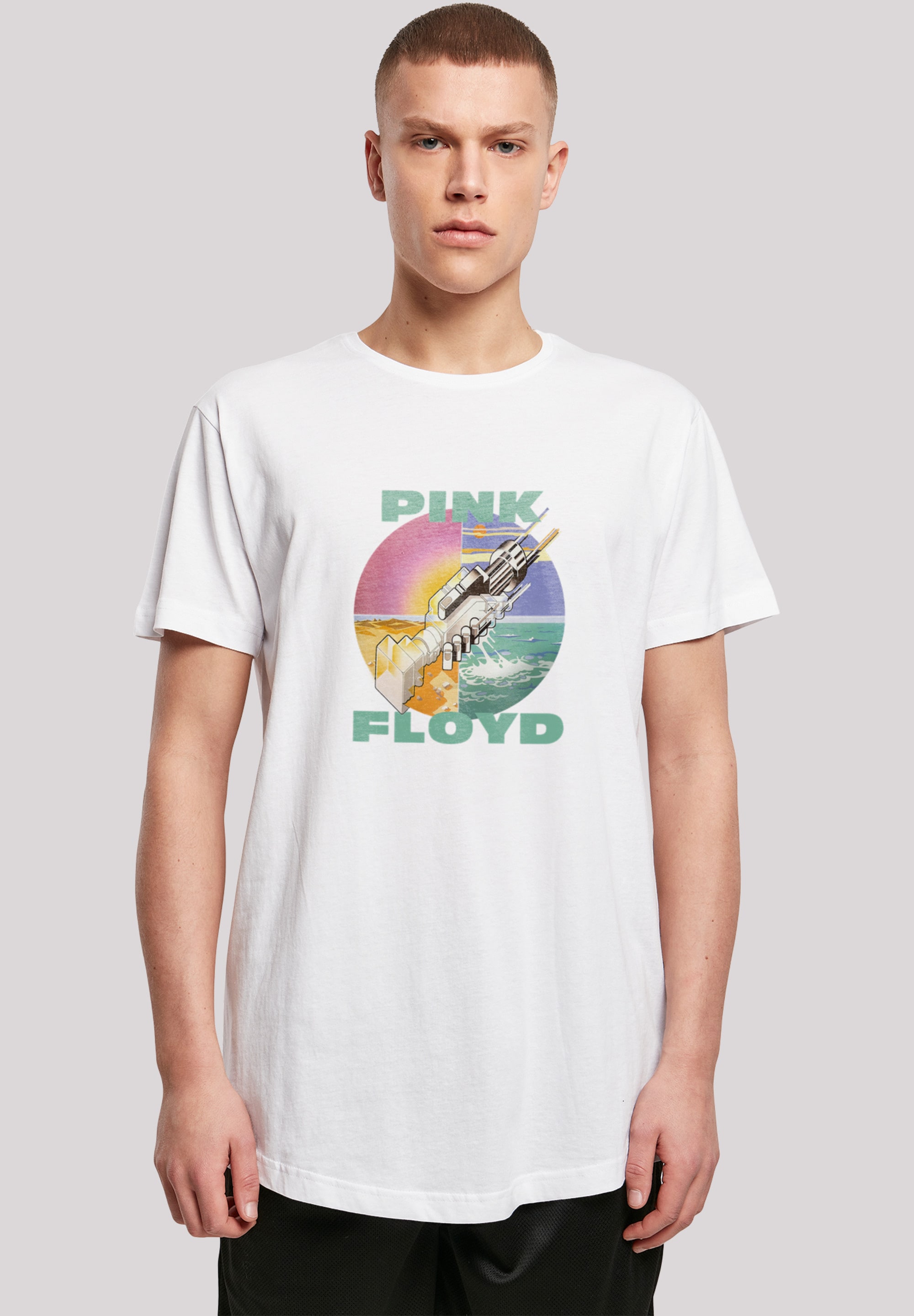 T-Shirt F4NT4STIC "Pink Floyd Wish You Were Here Rockband", Damen, Gr. M, weiß, Obermaterial: 100% Baumwolle, regular fit, Rundhals, ohne Bündchen, Shirts T-Shirt, Print