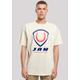 T-Shirt F4NT4STIC "JAM Showjumping", Herren, Gr. XS, beige (sand), Obermaterial: 100% Baumwolle, casual, oversize, Rundhals, Kurzarm ohne Bündchen, Shirts, Print