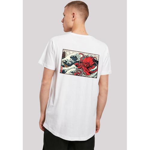 „T-Shirt F4NT4STIC „“Kanagawa Octopus““ Gr. 5XL, weiß Herren Shirts T-Shirts Print“