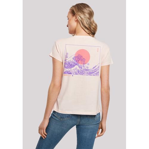 „T-Shirt F4NT4STIC „“Kanagawa Welle Japan““ Gr. 4XL, pink Damen Shirts Jersey Print“