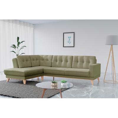 Ecksofa SIT & MORE "Lavida L-Form", grün, B:298cm H:90cm T:198cm, 100% PES, Sofas, wahlweise mit Kippfunktion und Bettkasten Image