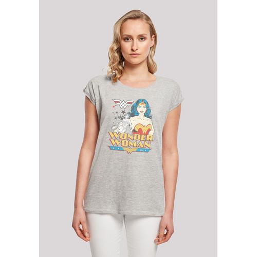 „T-Shirt F4NT4STIC „“DC Comics Superhelden Wonder Woman Posing““ Gr. 5XL, grau (heather grey) Damen Shirts Jersey Print“