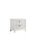 Prism Modern Style 2-Drawer Nightstand with LED Glow & V-Shape Handles