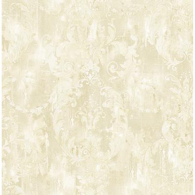 Seabrook Designs Abner Antique Damask Unpasted Wallpaper