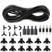 ALEGI 25 Feet 3/16 Inch Standard Aquarium Silicone Airline Tubing with Air Stones Check Valves Suction Cups and Connectors for Fish Tank Hydroponics (Black)