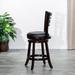 Espresso Counter Height Swivel Stool Rolling Stool Adjustment for Kitchen Island