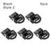 1/2/5pcs Camp Hike Backpacks Locking Carabiner Outdoor Molle Webbing EDC tool Mountain Clamp Hose Clamp D Ring Clip Strap Hang Buckle BLACK 5PCS STYLE 2