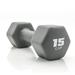 CAP 15lb Neoprene Dumbbell Cool Gray Single