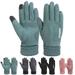 1 Pair Touch Screen Gloves Winter Warm Anti-Slip Gloves Driving Cycling Running Gloves Thin Fleece Lining Gloves for Men Women