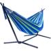 Double Hammock Two Person Adjustable Hammock Bed with Saving Steel Stand Includes Portable Carrying Case Easy Set Up