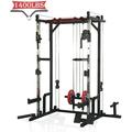 1400LBS Capacity Power Cage Rack Professional Home Gym Equipment with Adjustable Cable Crossover System Full Body Training System Heavy-Duty Squat Racks for Fitness Enthusiast