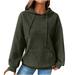 Oalirro Fashion Blouses for Women Business Plus Size Hoodies for Women Long Sleeve Crewneck Womens Crewneck Sweatshirt Army Green