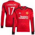 "Maillot Domicile de la Coupe Manchester United 2023-24 - Manches longues avec flocage Garnacho 17 - Homme Taille: M"