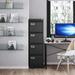 clarencehomeinc Metal Vertical File Storage Cabinet with Lock for A4 Legal/Letter Size 4 Drawers Black - Legal