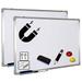 36 x 24 Inches Magnetic Dry Erase Whiteboard with Pen Tray Marker Magnets and Dry Eraser (Pack of 2)