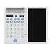 Portable Calculator with Writing Tablet 12 Digits Display Rechargeable Solar Power Desk Calculator for Office School