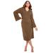 Plus Size Women's Bell-Sleeve Sweaterdress by June+Vie in Nutmeg Pointelle Stitch (Size 26/28)