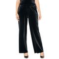 Plus Size Women's AnyWear Velvet Wide Leg Pants by Catherines in Black (Size 3X)