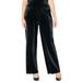 Plus Size Women's AnyWear Velvet Wide Leg Pants by Catherines in Black (Size 3X)