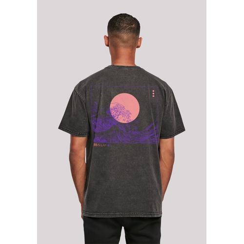 „T-Shirt F4NT4STIC „“Kanagawa Welle““ Gr. M, schwarz Herren Shirts T-Shirts Print“