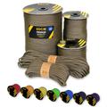 EdcX Paracord 4mm, 35+ Solid Colors (10m, 15m, 30m, 50m, 100m, 300m) | Ideal for Crafting, DIY, Camping, Survival, Outdoor | 100% Nylon Rope 4mm | Tactical Cord 550 Type III (Light Khaki, 100 m)