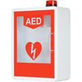 AED Defibrillator Storage Cabinet, Wall-mounted Cardiac Defibrillation Alarm Box with Light and Alarm System, Double Switch Control, First Aid Case, Fits Most AED Models, for Home Office