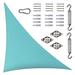 Royal Shade Colourtree Triangle Sun Shade Sail w/ Hardware Kit Pack, Stainless Steel in Green/Blue | 20 ft. x 20 ft. x 28.3 ft | Wayfair