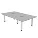 Skutchi Designs, Inc. 7 Foot Rectangular Meeting Room Table w/ Power & Data Units Wood/Metal in Gray | 29 H x 84 W x 47.25 D in | Wayfair