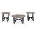 Signature Design by Ashley Deanlee 17" tall End Table Set Wood in Black/Brown/Gray | 17 H x 34 W x 34 D in | Wayfair T235-13