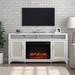 Beachcrest Home™ Boudreau 62.99" W Storage Credenza w/ Electric Fireplace Included Wood in White | 31.5 H x 62.99 W x 15.47 D in | Wayfair