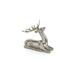 The Holiday Aisle® 8" Silver Sitting Deer Figurine Statue Metal | 8 H x 9 W x 4.5 D in | Wayfair 55770D9BEFC342078702B29C7C3ED916