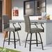 Red Barrel Studio® Eithne Outdoor 28.5" Bar Stool Metal/Wicker/Rattan in Black/Gray | 49 H x 21 W x 19.5 D in | Wayfair