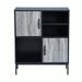 Latitude Run® Dagmara Bookcase Metal in Black/Brown | 34.13 H x 28.23 W x 11.93 D in | Wayfair C76422195B5C4CE09027E6C98434EE53