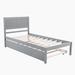 Red Barrel Studio® Amund Twin Solid Wood Platform Bed Wood in Brown/Gray | 40.6 H x 41.7 W x 79.5 D in | Wayfair B923EA75BB2E4F00B46DD0FF638AB0AC