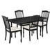 August Grove® Ausilia 44" L x 29.5" W Dining Set w/ Extendable Dining Table w Butterfly Leaf & 4 Chairs in Brown | Wayfair