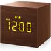 Latitude Run® Edds Digital Solid Wood Electric Tabletop Clock Wood in Brown | 2.5 H x 2.5 W x 2.5 D in | Wayfair 451A812507324723B6CA7C0A765EB8F7