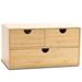 Loon Peak® Franoise Bamboo Desk Organizer w/ Drawers Bamboo | 6.25 H x 12.99 W x 7.44 D in | Wayfair 52410FF7C5CA4482A036C99BAC3627E3