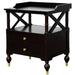 House of Hampton® Bodiker Soild Wood 2 Drawer Nightstand Wood in Black | 26.9 H x 23.6 W x 16.9 D in | Wayfair 4A7387244A8C4B4993FF1060722889E8