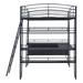 Mason & Marbles Braylee Loft Bed Metal in Black | 76.7 H x 72 W x 77 D in | Wayfair 2750677175154BB7A3518B114CEC2F39