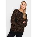 Lts Tall Brown Leopard Print Jumper 10-12 Lts | Tall Women's Sweaters & Jumpers