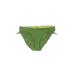 Robin Piccone Swimsuit Bottoms: Green Print Swimwear - Women's Size X-Small